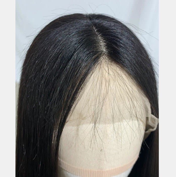 14-26inch Silk Top Transparent Invisible Full Lace Virgin Human Hair Wig