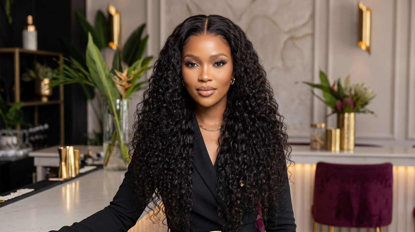 Lyee Hair Deep Curl HD Glueless wig