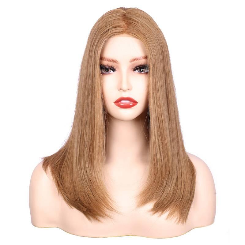 14-24inch Straight Virgin Human Hair Silk Top Medical Wigs