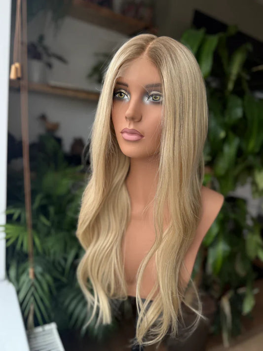 Creamy Blonde Glueless 13x5 HD Lace Front Human Hair Wig