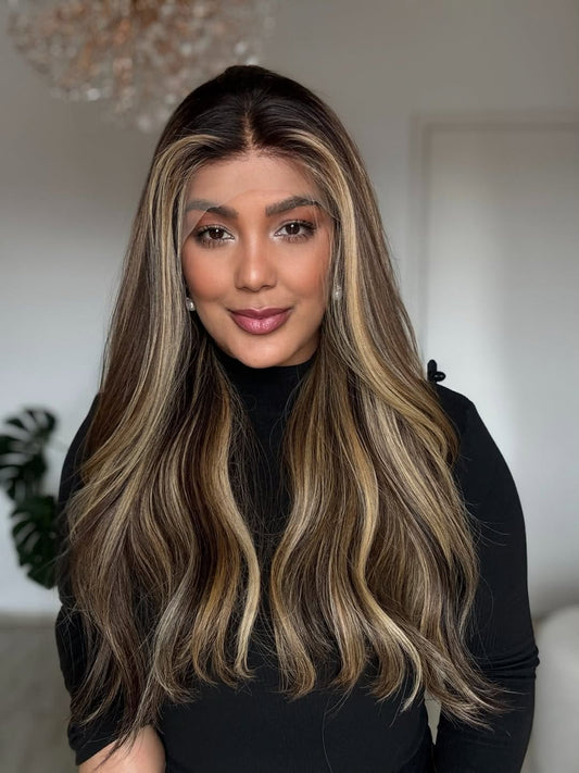 14-24inch Dark Ash Blonde HD Frontal Lace Virgin Human Hair Wigs