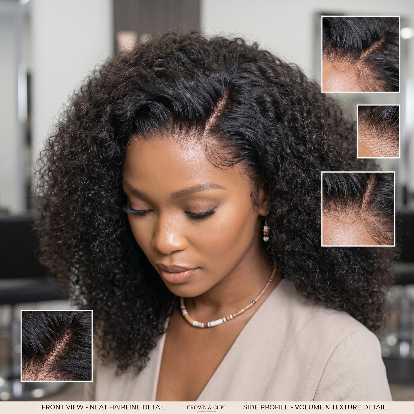 Lyee Hair Deep Curl Full Frontal Wigs