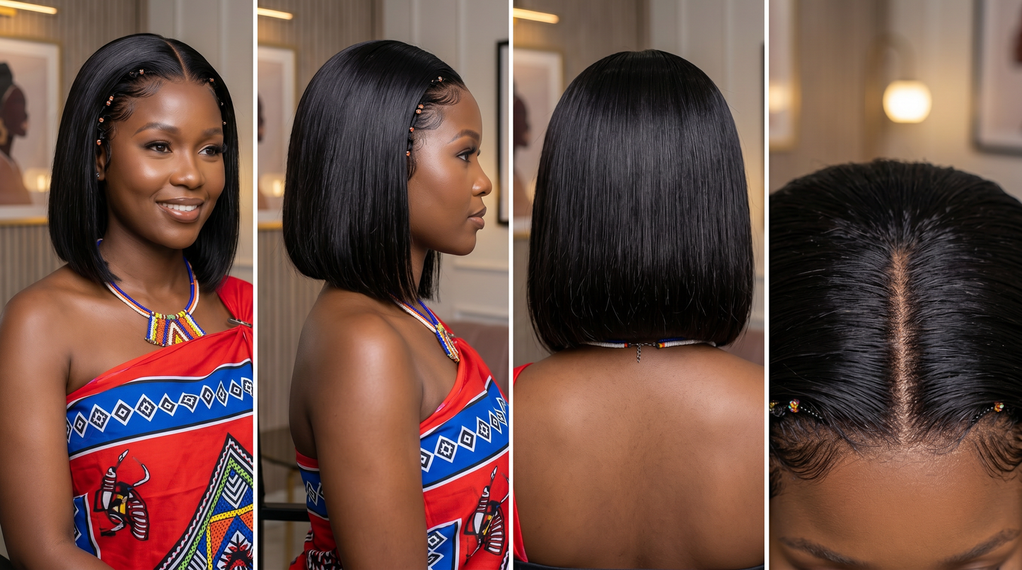 Lyee Hair Vietnamese Glueless double drawn bob